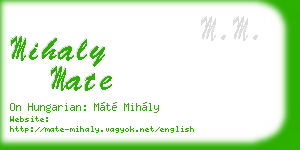 mihaly mate business card